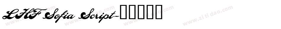 LHF Sofia Script字体转换